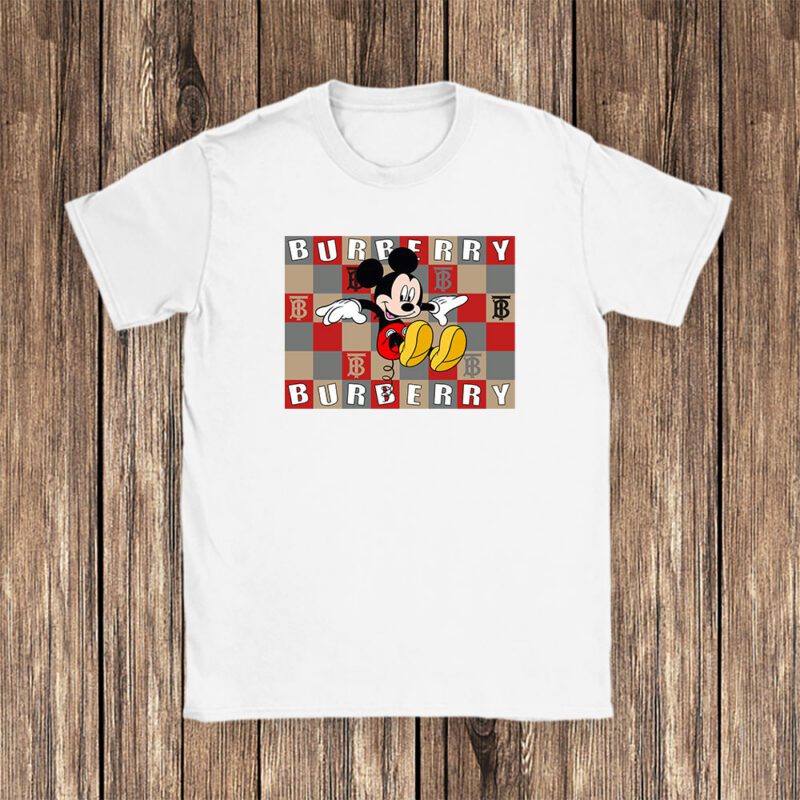 Mickey Mouse Burberry Unisex T Shirt Cotton Tee TAT8226 1