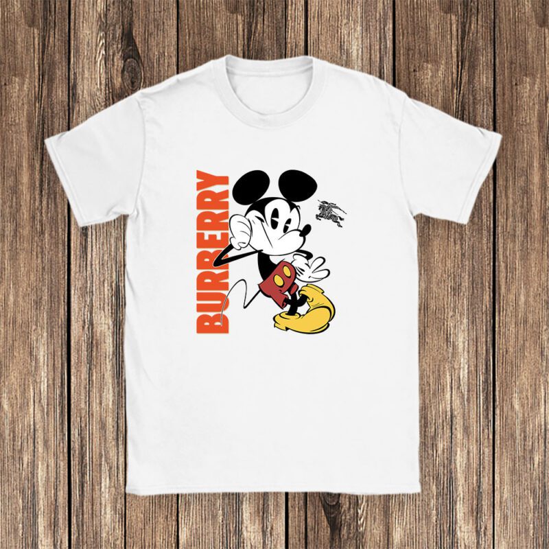 Mickey Mouse Burberry Unisex T Shirt Cotton Tee TAT8231 1