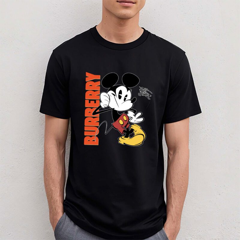 Mickey Mouse Burberry Unisex T Shirt Cotton Tee TAT8231 4
