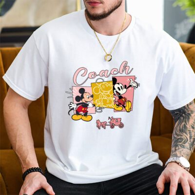 Mickey Mouse Coach Unisex T Shirt Cotton Tee TAT7589 2