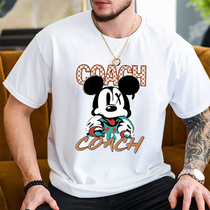 Mickey Mouse Coach Unisex T Shirt Cotton Tee TAT8241 2