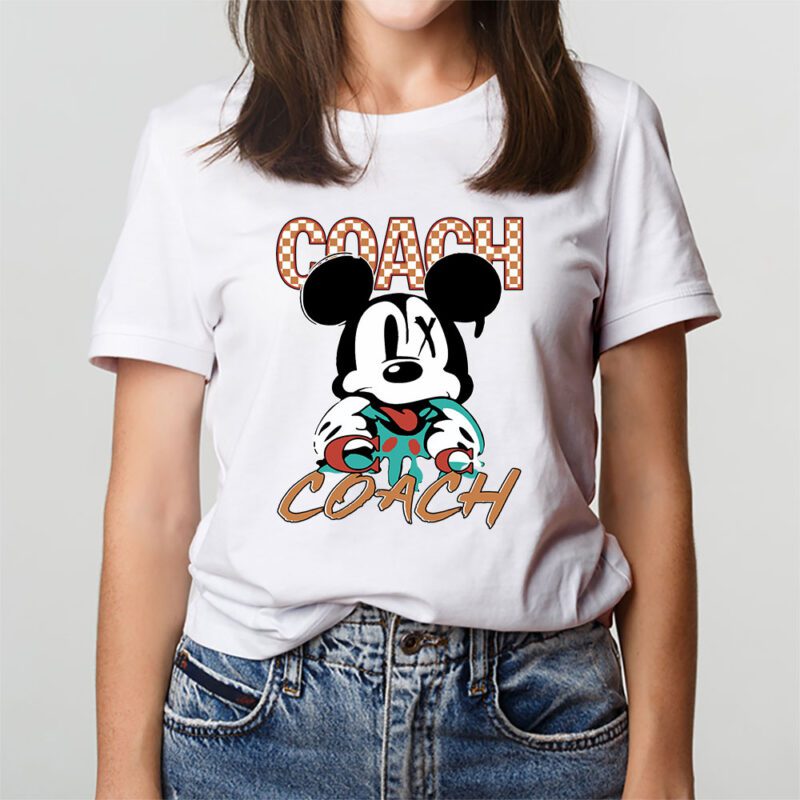 Mickey Mouse Coach Unisex T Shirt Cotton Tee TAT8241 3