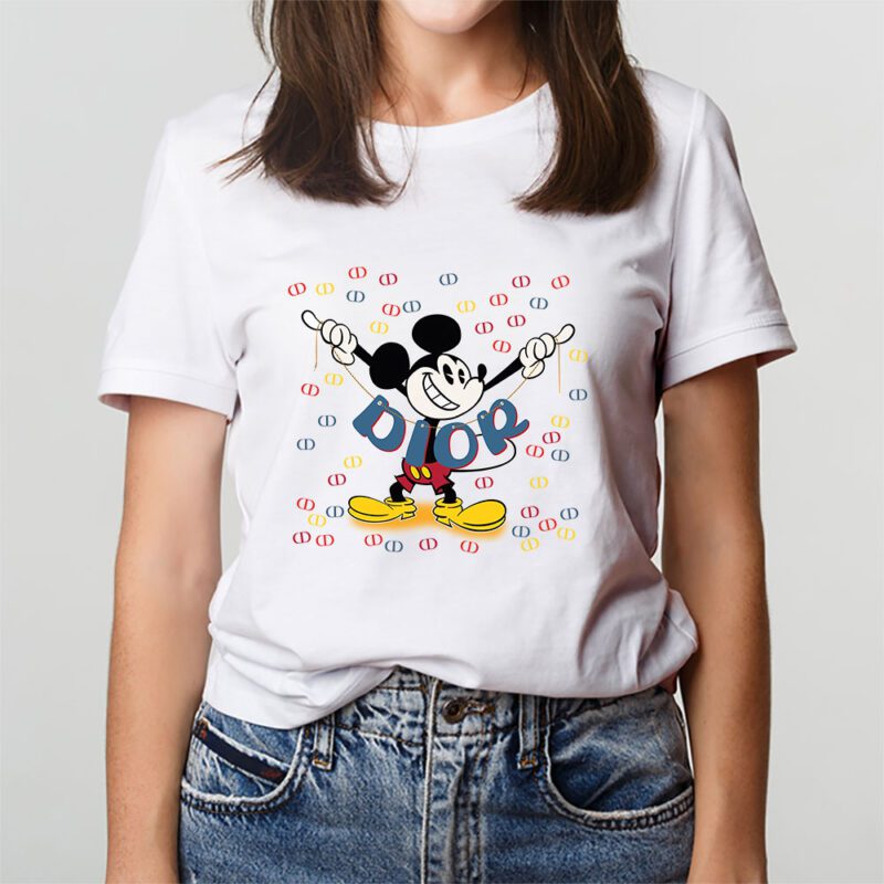 Mickey Mouse Dior Unisex T Shirt Cotton Tee TAT7591 3