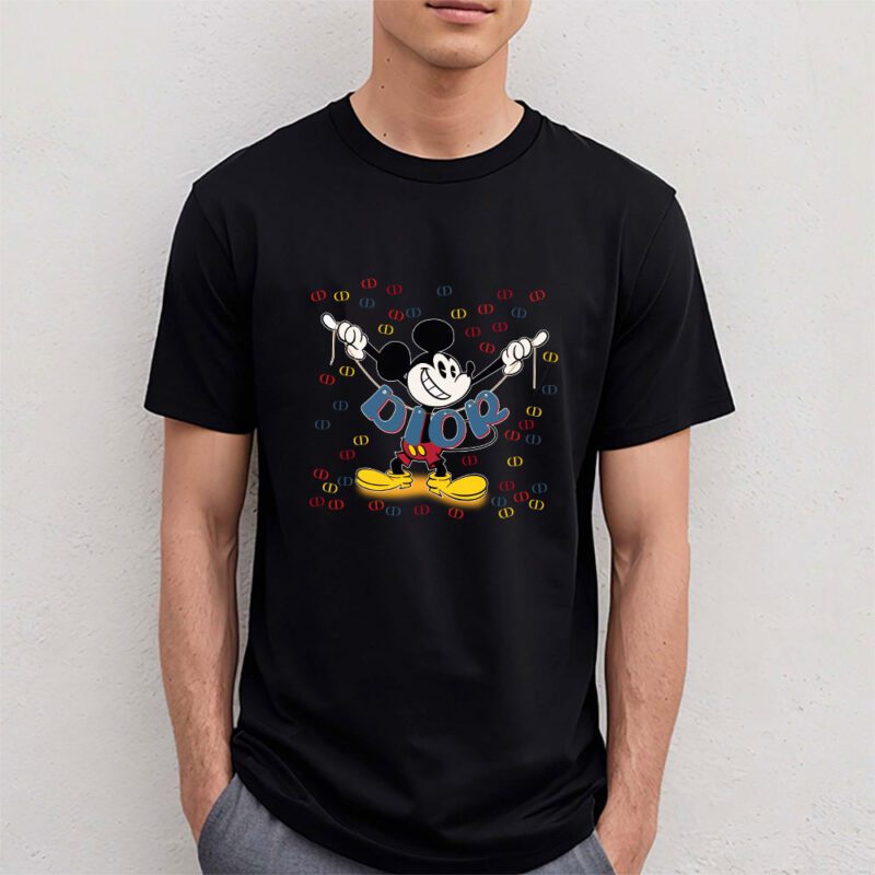 Mickey Mouse Dior Unisex T Shirt Cotton Tee TAT7591 4