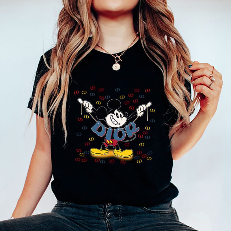 Mickey Mouse Dior Unisex T Shirt Cotton Tee TAT7591 5