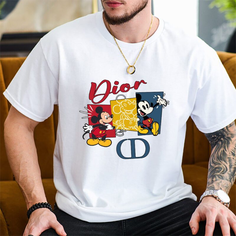 Mickey Mouse Dior Unisex T Shirt Cotton Tee TAT7592 2