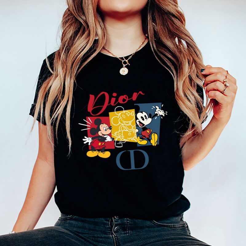 Mickey Mouse Dior Unisex T Shirt Cotton Tee TAT7592 5
