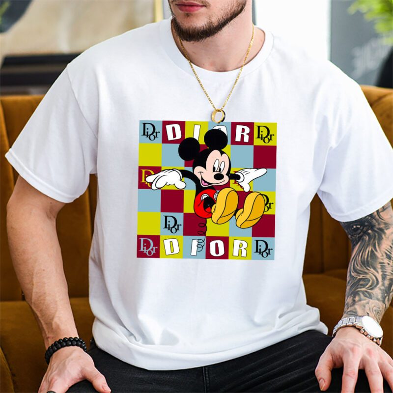 Mickey Mouse Dior Unisex T Shirt Cotton Tee TAT8246 2