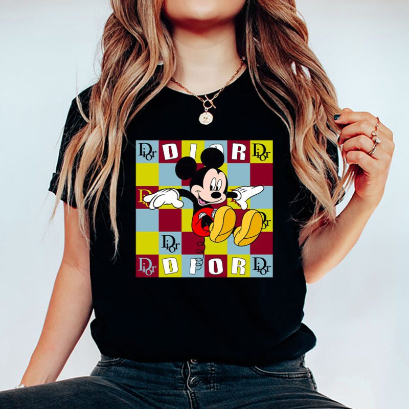 Mickey Mouse Dior Unisex T Shirt Cotton Tee TAT8246 5