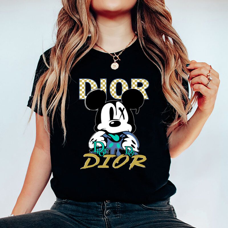Mickey Mouse Dior Unisex T Shirt Cotton Tee TAT8249 5