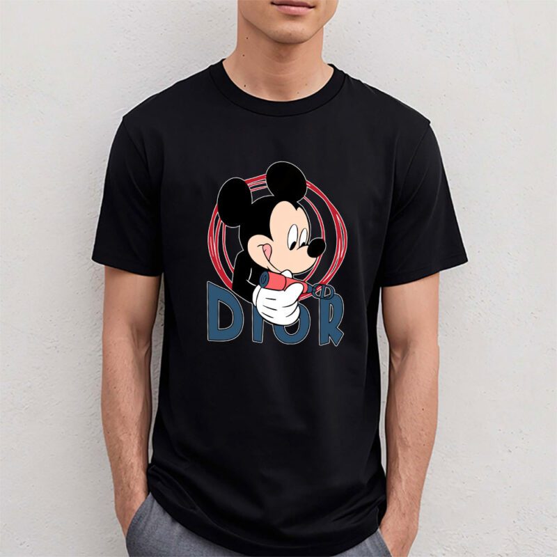 Mickey Mouse Dior Unisex T Shirt Cotton Tee TAT8253 4