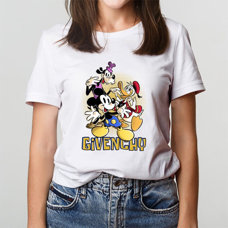 Mickey Mouse Donald Duck Goofy Givenchy Unisex T Shirt Cotton Tee TAT8261 3