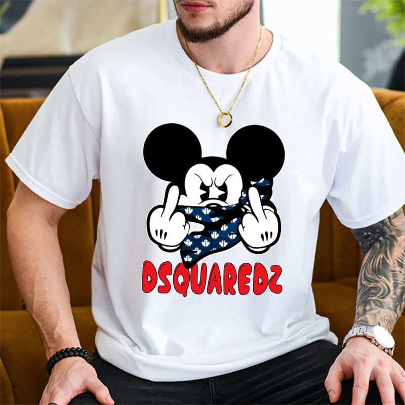 Mickey Mouse Dsquared2 Unisex T Shirt Cotton Tee TAT7590 2