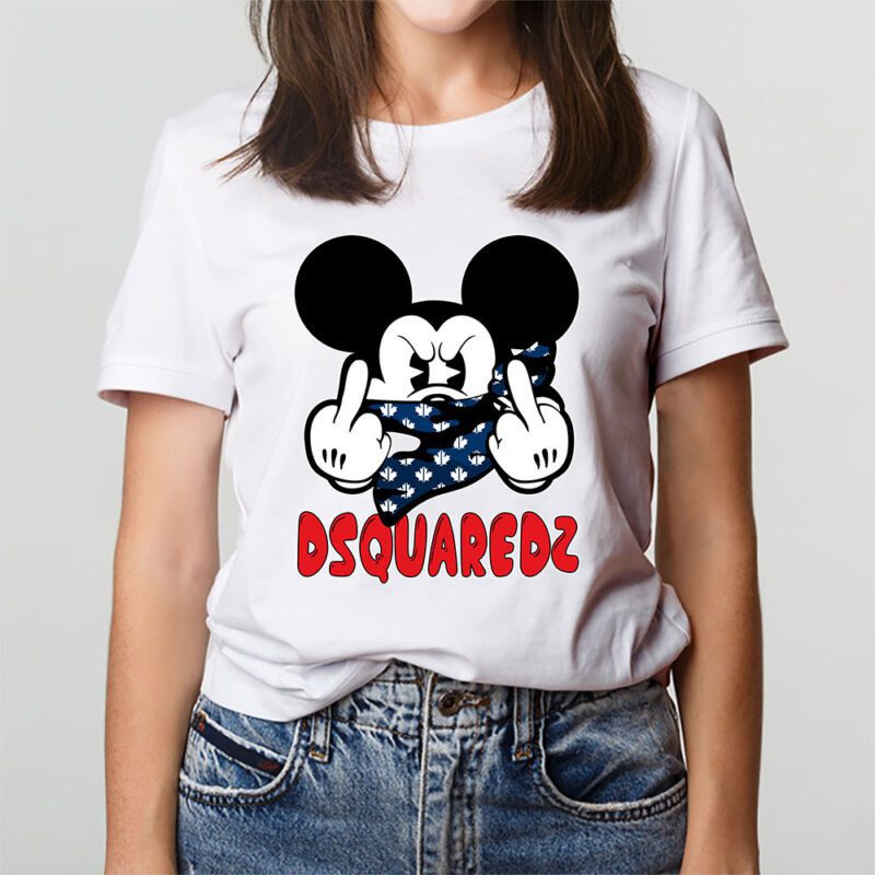 Mickey Mouse Dsquared2 Unisex T Shirt Cotton Tee TAT7590 3