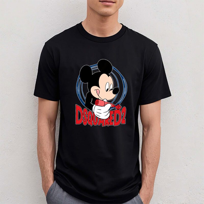 Mickey Mouse Dsquared2 Unisex T Shirt Cotton Tee TAT8252 4