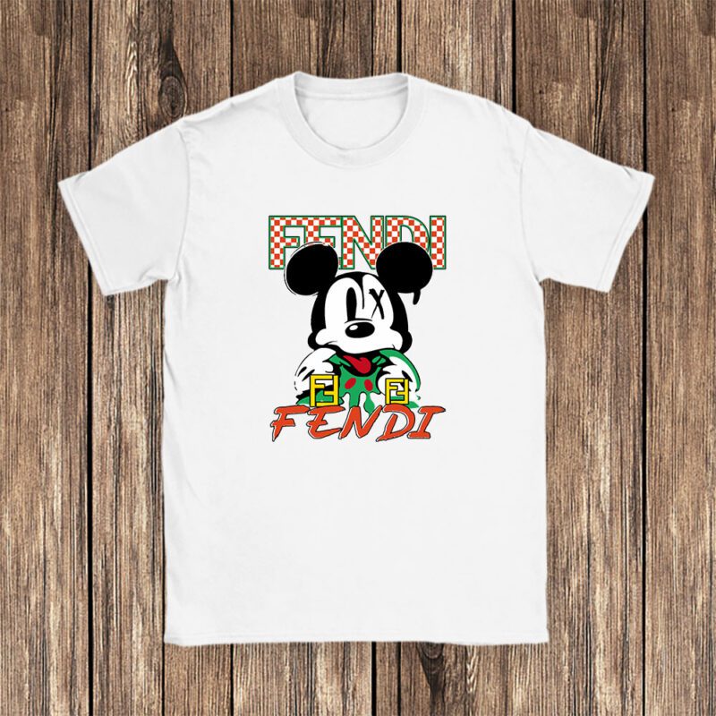 Mickey Mouse Fendi Unisex T Shirt Cotton Tee TAT8266 1