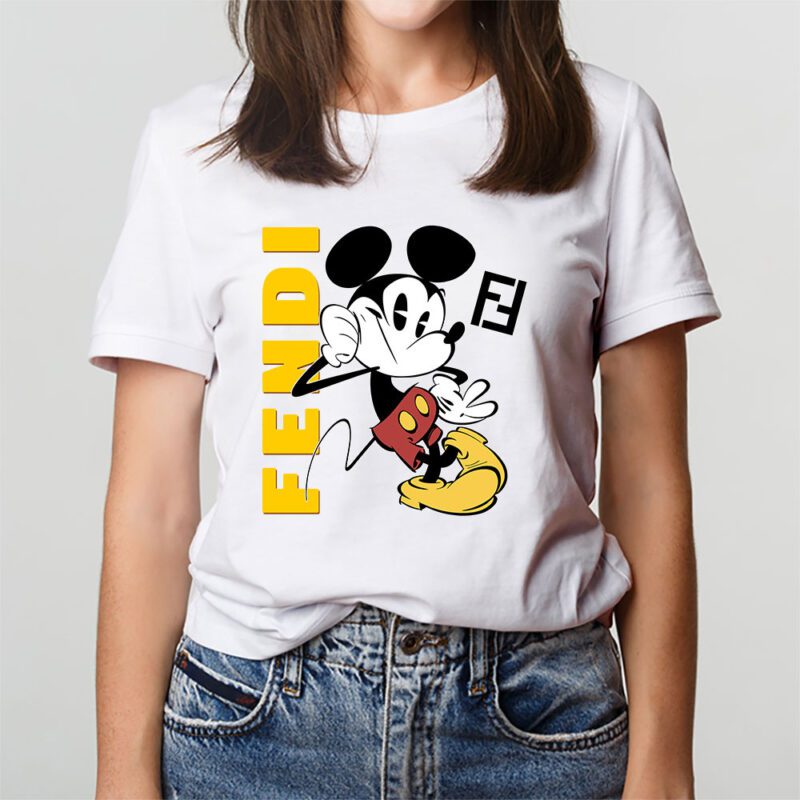 Mickey Mouse Fendi Unisex T Shirt Cotton Tee TAT8268 3