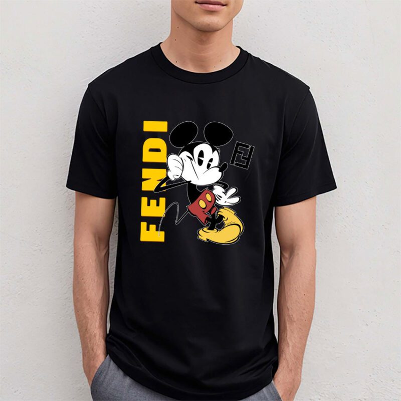 Mickey Mouse Fendi Unisex T Shirt Cotton Tee TAT8268 4