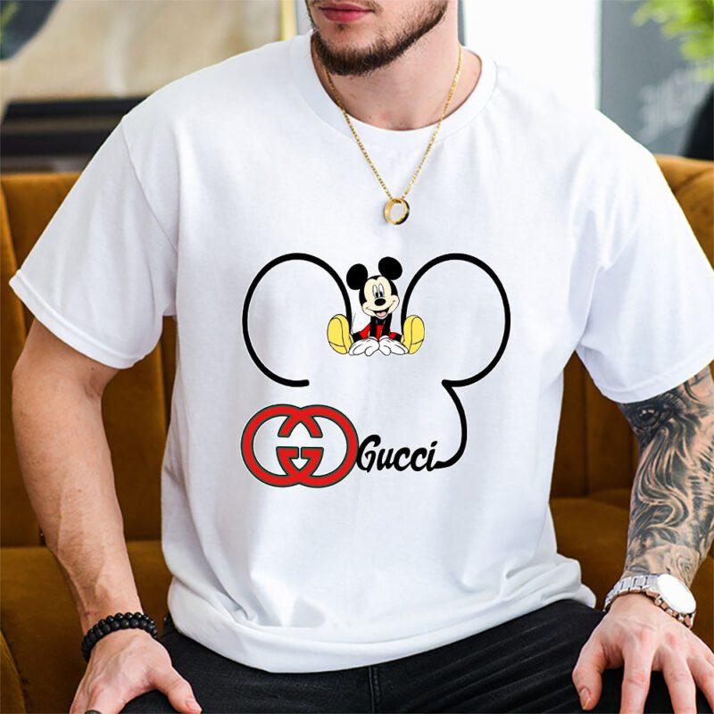 Mickey Mouse Gucci Unisex T Shirt Cotton Tee TAT7077 2