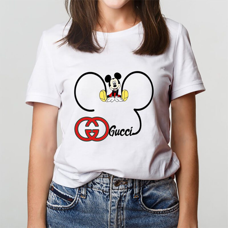 Mickey Mouse Gucci Unisex T Shirt Cotton Tee TAT7077 3