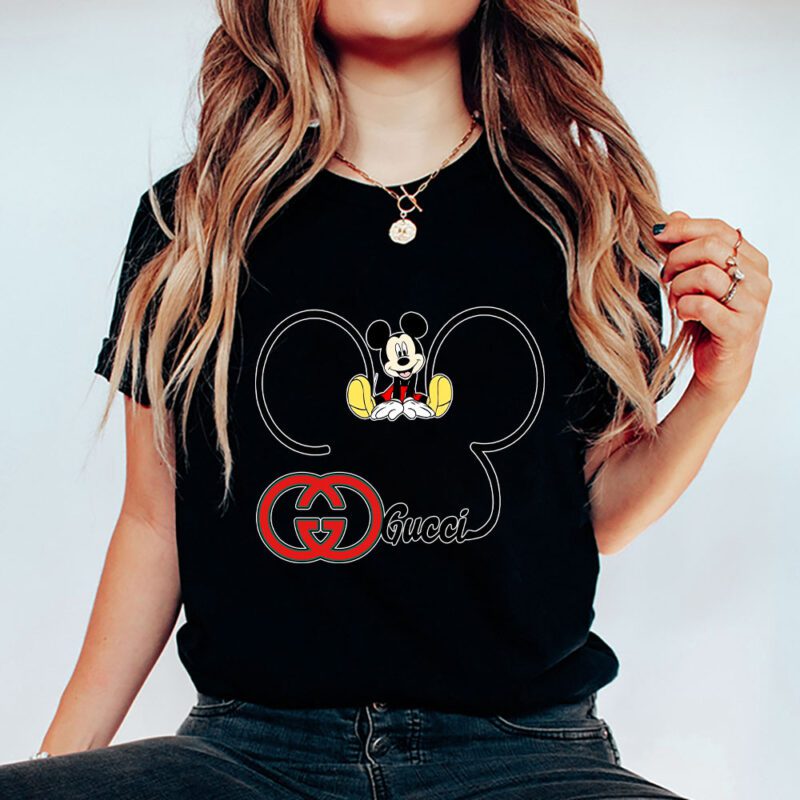 Mickey Mouse Gucci Unisex T Shirt Cotton Tee TAT7077 5