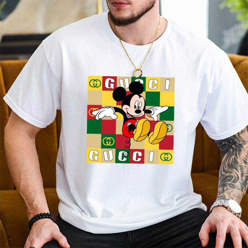 Mickey Mouse Gucci Unisex T Shirt Cotton Tee TAT7598 2