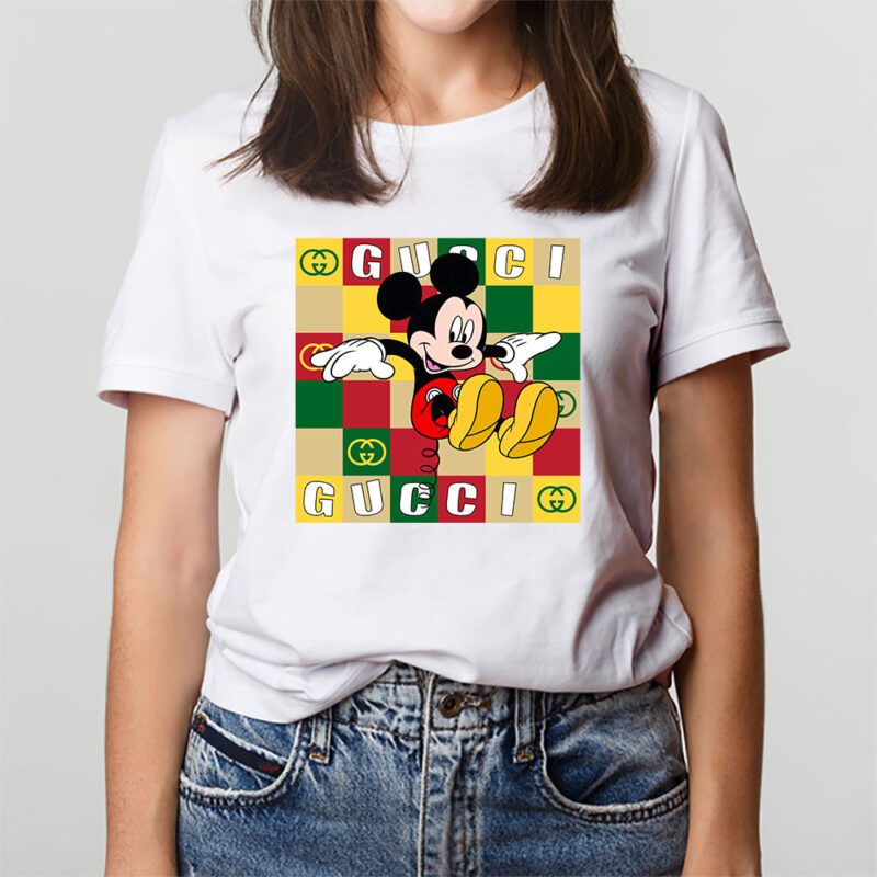 Mickey Mouse Gucci Unisex T Shirt Cotton Tee TAT7598 3