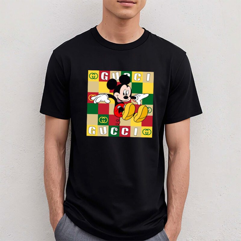 Mickey Mouse Gucci Unisex T Shirt Cotton Tee TAT7598 4