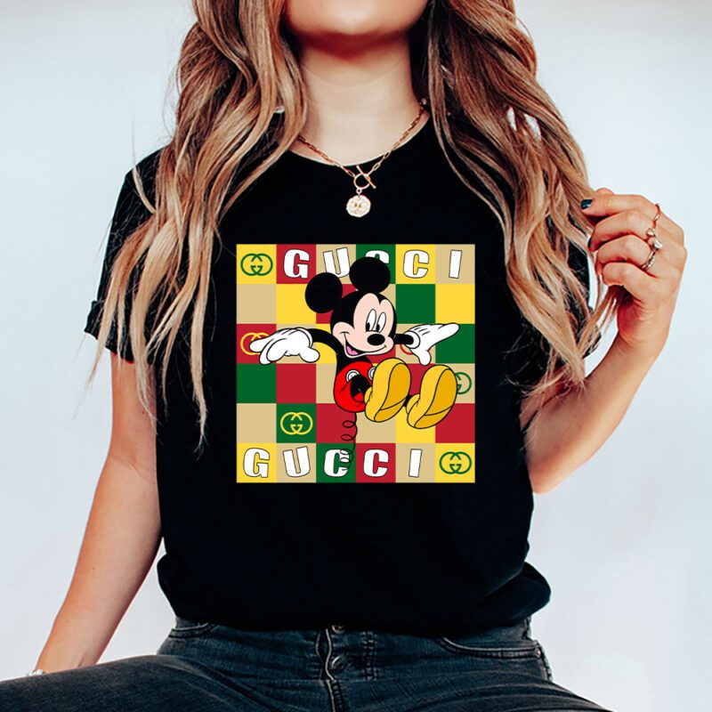 Mickey Mouse Gucci Unisex T Shirt Cotton Tee TAT7598 5