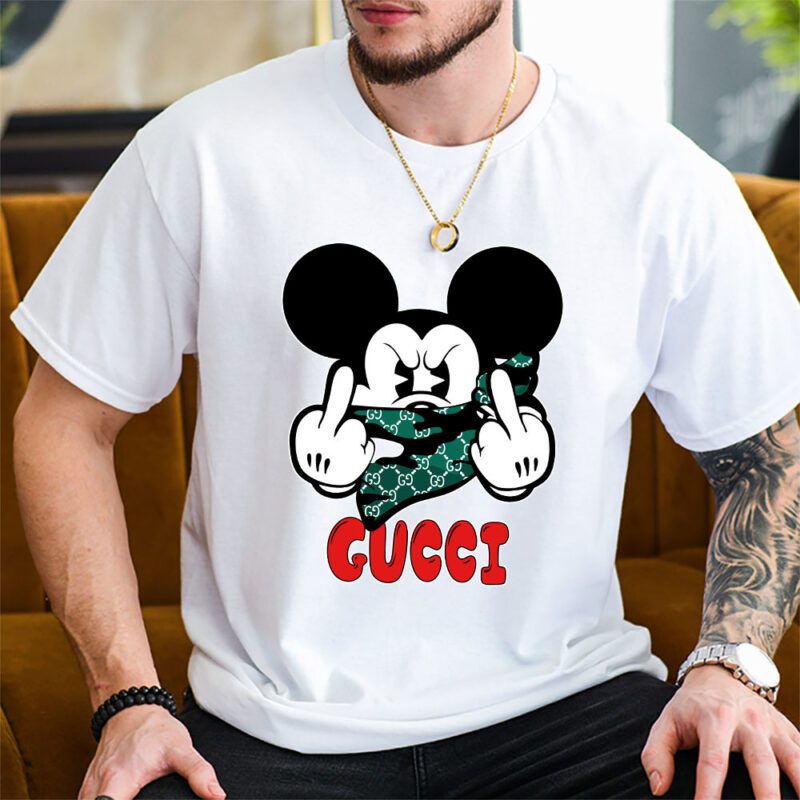 Mickey Mouse Gucci Unisex T Shirt Cotton Tee TAT7600 2