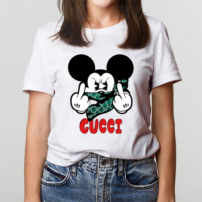 Mickey Mouse Gucci Unisex T Shirt Cotton Tee TAT7600 3
