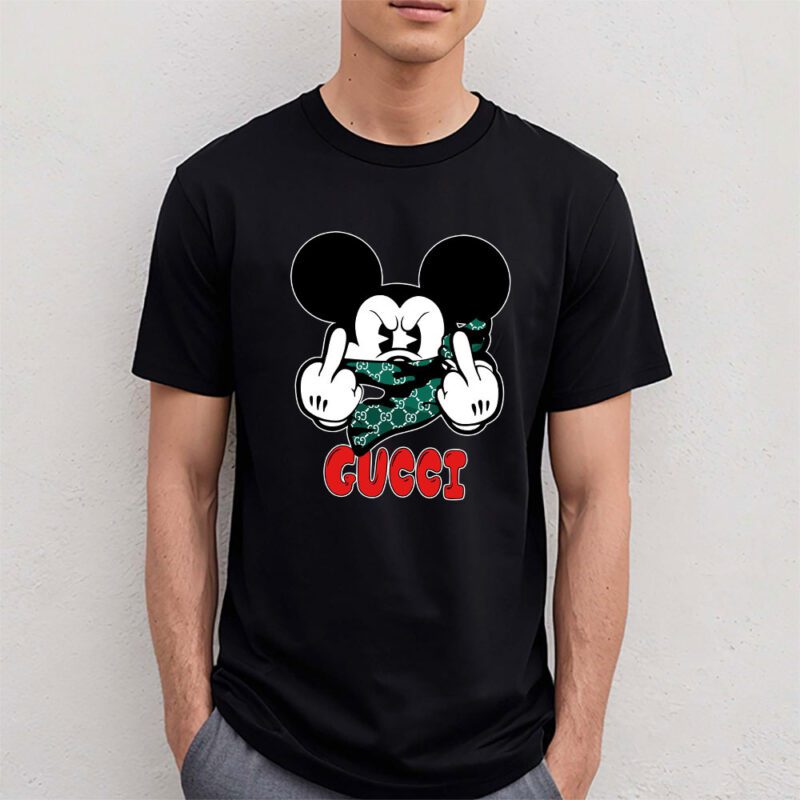 Mickey Mouse Gucci Unisex T Shirt Cotton Tee TAT7600 4