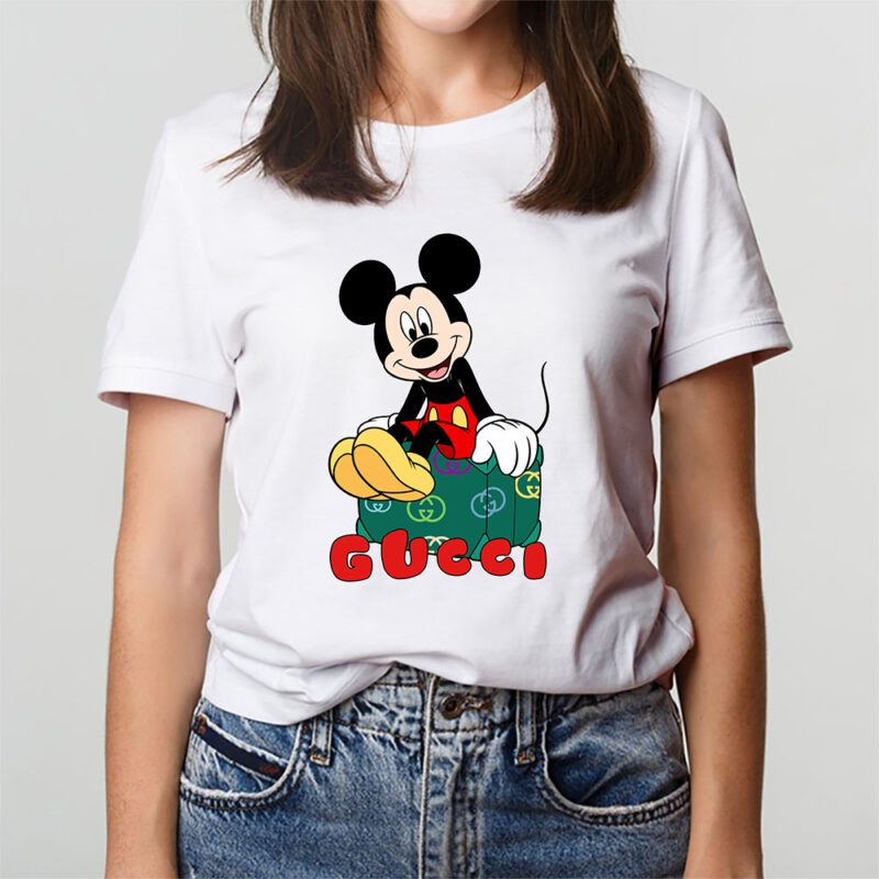 Mickey Mouse Gucci Unisex T Shirt Cotton Tee TAT7603 3