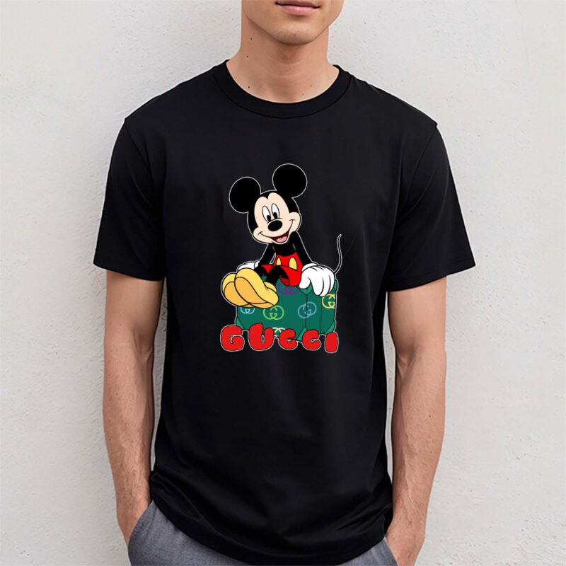 Mickey Mouse Gucci Unisex T Shirt Cotton Tee TAT7603 4