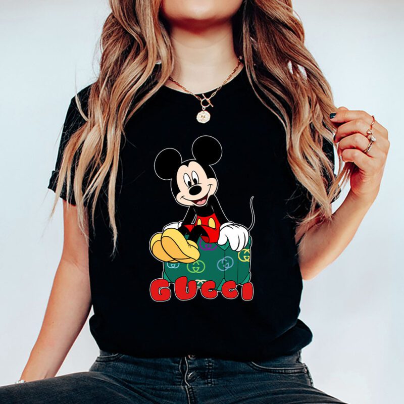 Mickey Mouse Gucci Unisex T Shirt Cotton Tee TAT7603 5