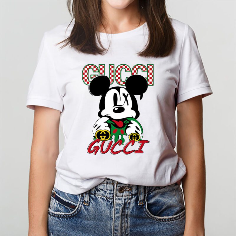 Mickey Mouse Gucci Unisex T Shirt Cotton Tee TAT8275 3