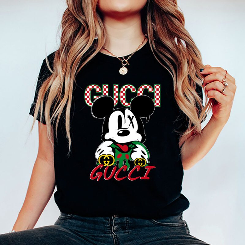 Mickey Mouse Gucci Unisex T Shirt Cotton Tee TAT8275 5