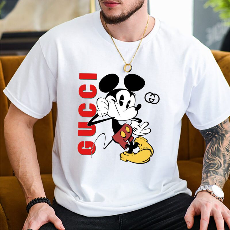 Mickey Mouse Gucci Unisex T Shirt Cotton Tee TAT8277 2
