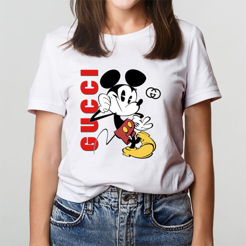 Mickey Mouse Gucci Unisex T Shirt Cotton Tee TAT8277 3