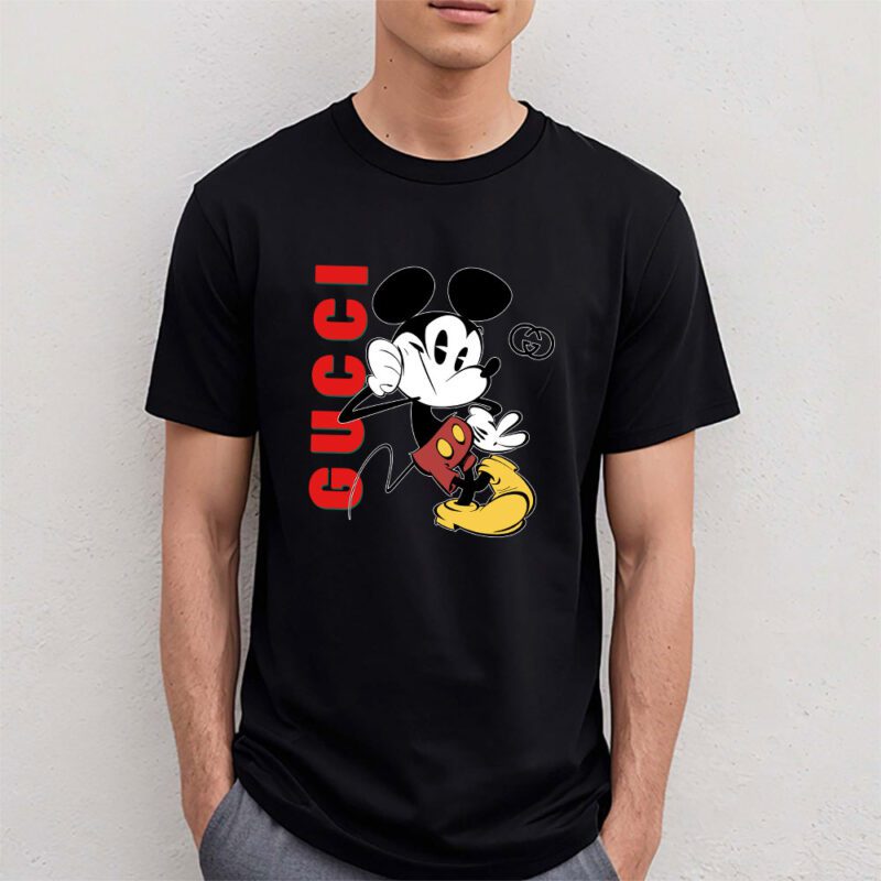 Mickey Mouse Gucci Unisex T Shirt Cotton Tee TAT8277 4