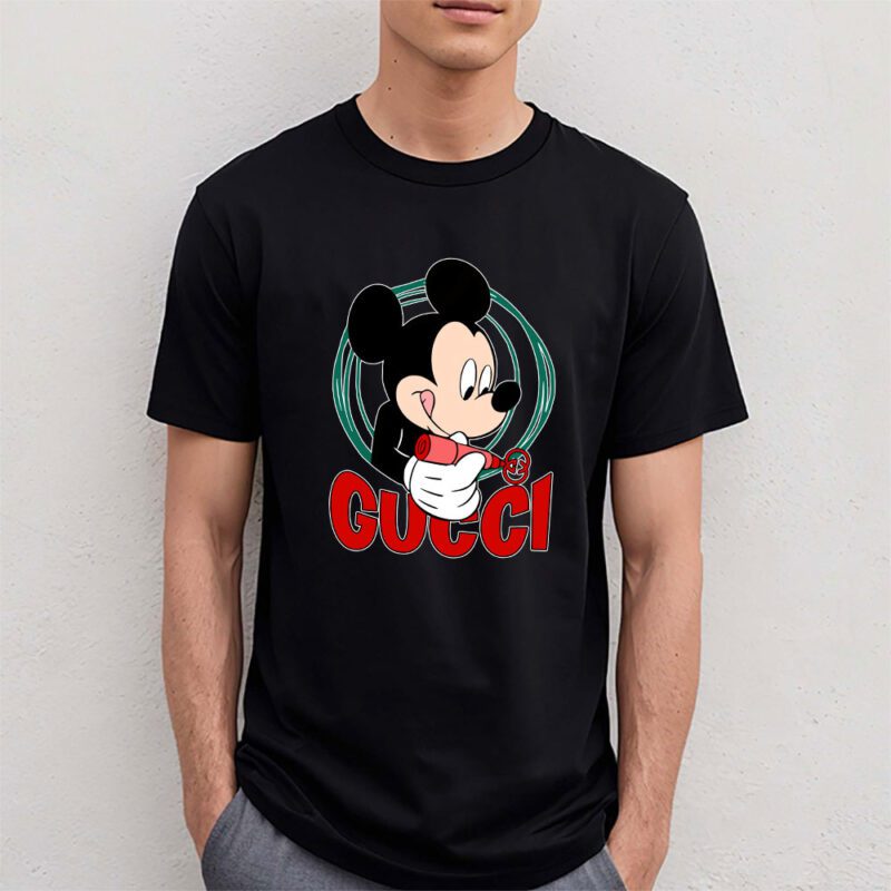 Mickey Mouse Gucci Unisex T Shirt Cotton Tee TAT8278 4