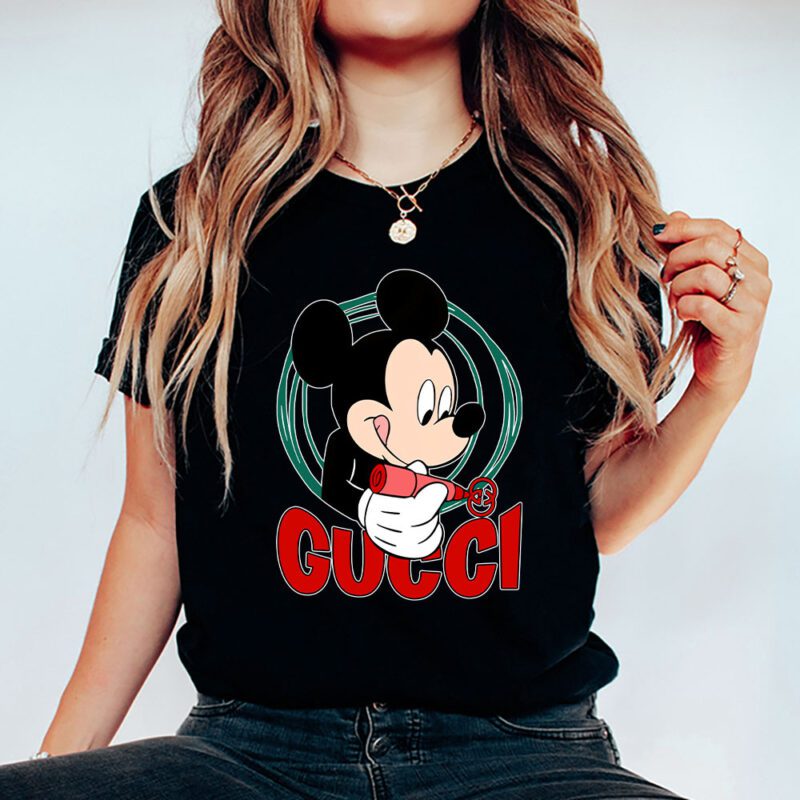 Mickey Mouse Gucci Unisex T Shirt Cotton Tee TAT8278 5