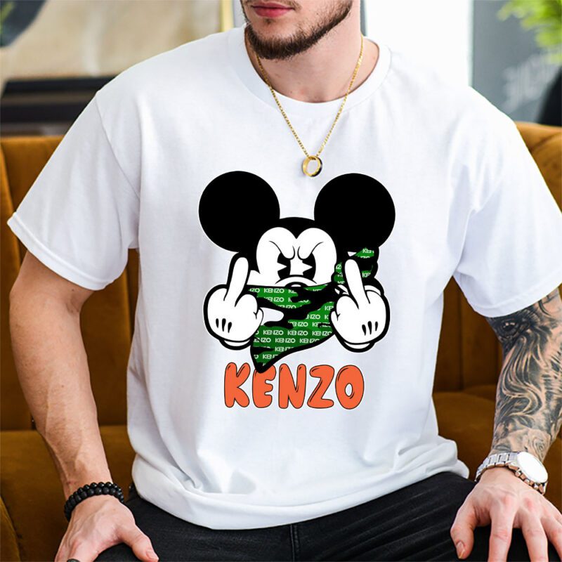 Mickey Mouse Kenzo Unisex T Shirt Cotton Tee TAT7604 2