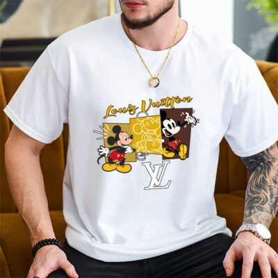 Mickey Mouse Louis Vuitton Unisex T Shirt Cotton Tee TAT7608 2