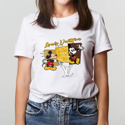 Mickey Mouse Louis Vuitton Unisex T Shirt Cotton Tee TAT7608 3