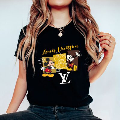 Mickey Mouse Louis Vuitton Unisex T Shirt Cotton Tee TAT7608 5