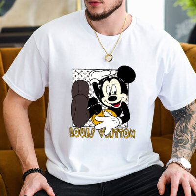 Mickey Mouse Louis Vuitton Unisex T Shirt Cotton Tee TAT7609 2