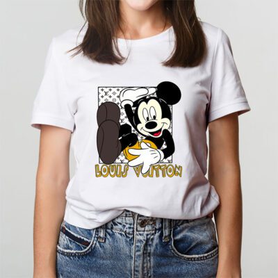 Mickey Mouse Louis Vuitton Unisex T Shirt Cotton Tee TAT7609 3