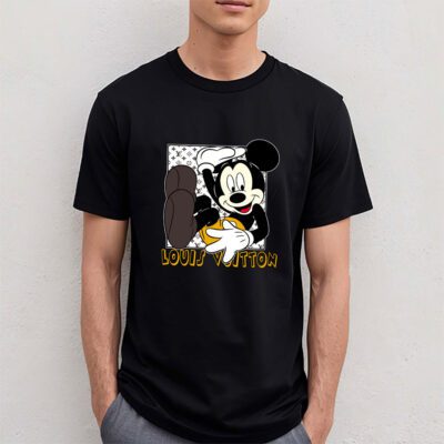 Mickey Mouse Louis Vuitton Unisex T Shirt Cotton Tee TAT7609 4
