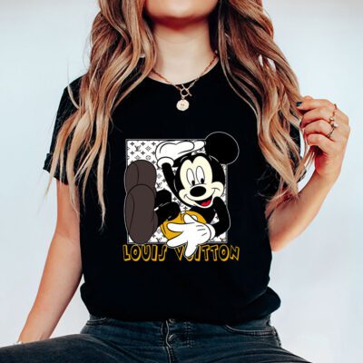 Mickey Mouse Louis Vuitton Unisex T Shirt Cotton Tee TAT7609 5